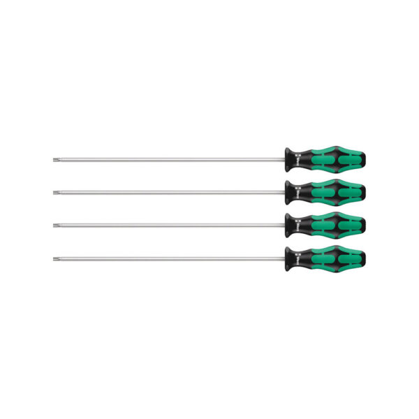 Wera 05028074001 4 Piece 367 HF Kraftform Plus 300mm Long Blade Torx with Holding Function Screwdriver Set