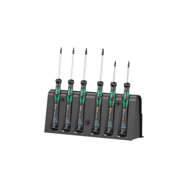 Wera 05118156001 6 Piece 2052 Kraftform Micro Hexagon Screwdriver Set