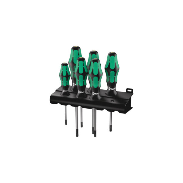 Wera 05138250001 6 Piece 367 BO Kraftform Plus Tamper-Proof Torx Screwdriver Set