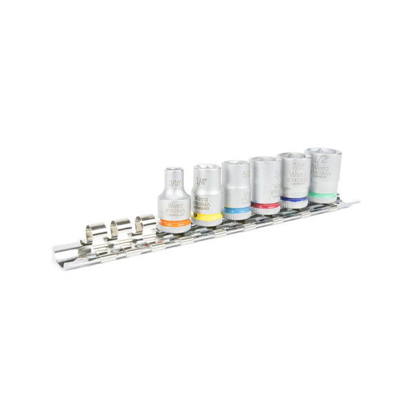 Wera 05300201001 6 Pc. 1/4'' Zyklop Imperial Socket Set