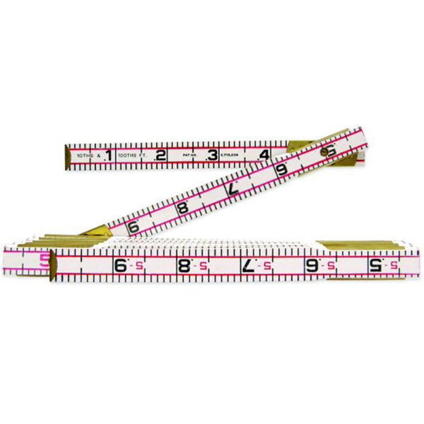 Lufkin 1066DN 5/8'' X 6' Red End Engineer's Scale Wood Rule