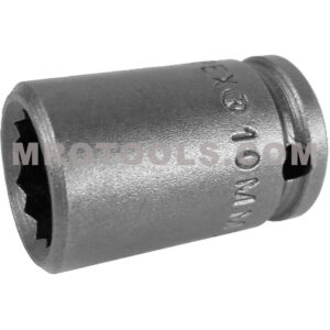 Apex 10MM11-D 10mm 12-Point Standard Impact Socket, 1/4'' Square Drive