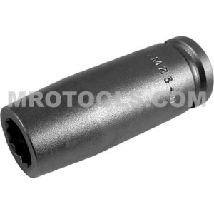 Apex 10MM23-D 10mm 12-Point Long Impact Socket, 3/8'' Square Drive