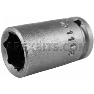 Apex 1112 3/8'' 6-Point Standard Impact Socket, 1/4'' Square Drive
