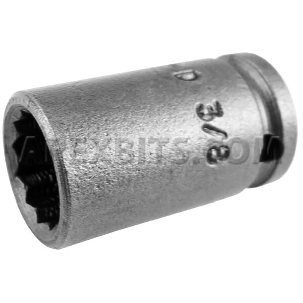 Apex 1112-D 3/8'' 12-Point Standard Impact Socket, 1/4'' Square Drive