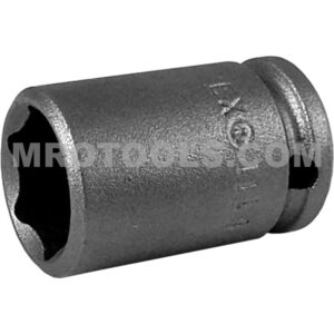 Apex 1114 7/16'' 6-Point Standard Impact Socket, 1/4'' Square Drive