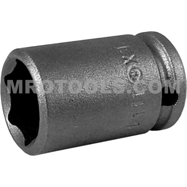 Apex 1114 7/16'' 6-Point Standard Impact Socket, 1/4'' Square Drive