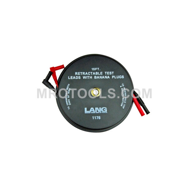 Lang 1175 Retractable Test Leads - 2 Leads X 15 Feet With Banana Plugs