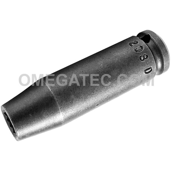 Apex 1208-D 1/4'' 12-Point Long Impact Socket, 1/4'' Square Drive