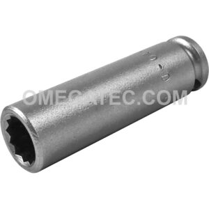 Apex 1210-D 5/16'' 12-Point Long Impact Socket, 1/4'' Square Drive