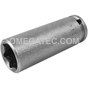 Apex 1214 7/16'' 6-Point Long Impact Socket, 1/4'' Square Drive