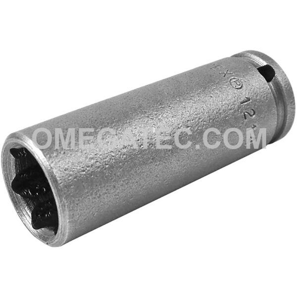 Apex 1214 7/16'' 6-Point Long Impact Socket, 1/4'' Square Drive