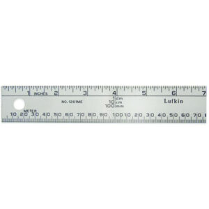 Lufkin 1261MEN 1'' x 1m/3' Aluminum SAE/Metric Meter Stick