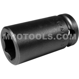 Apex 12MM13 12mm 6-Point Short Impact Socket, 3/8'' Square Drive