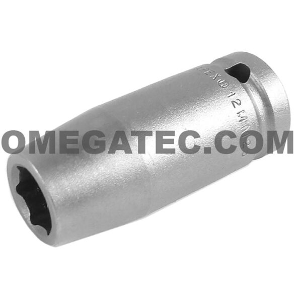 Apex 12MM25 12mm 6-Point Long Impact Socket, 1/2'' Square Drive