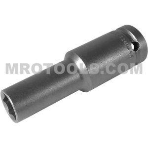 Apex 12MM55 12mm 6-Point Extra Long Impact Socket, Thin Wall, 1/2'' Square Drive