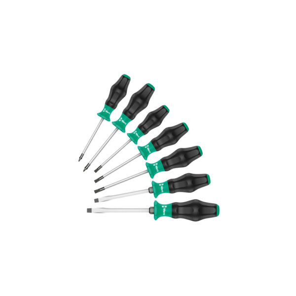 Wera 05345246001 7 Piece 1334/1335/1350/7 Kraftform Plus Screwdriver Set