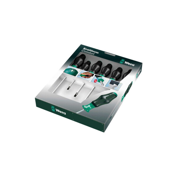 Wera 05031551001 6 Piece 1334/6 Kraftform Plus Screwdriver Set