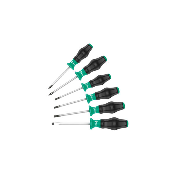 Wera 05345249001 6 Piece 1335/1350/6 Kraftform Plus Screwdriver Set