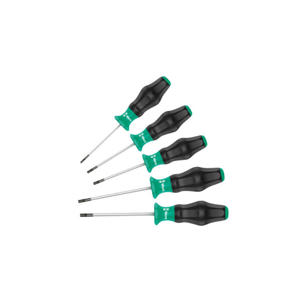 Wera 05345257001 5 Piece 1367/5 Kraftform Plus Torx Screwdriver Set