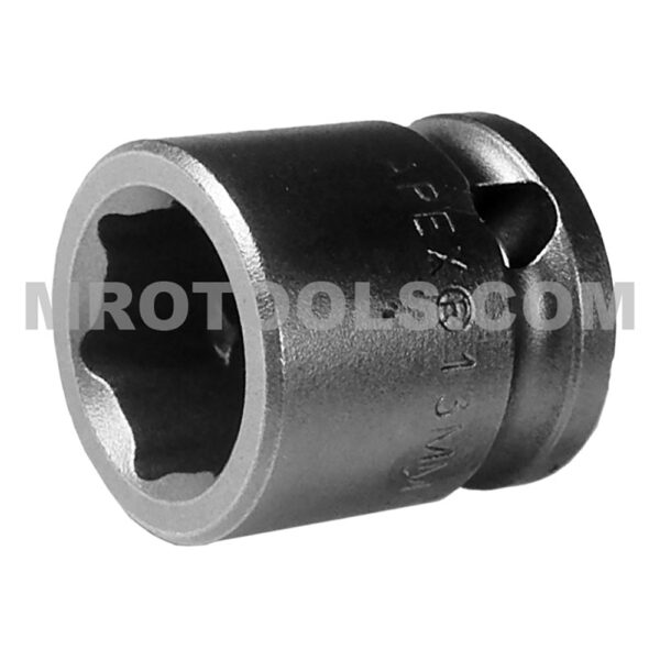 Apex 13MM03 13mm 6-Point Short Impact Socket, 3/8'' Square Drive