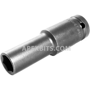 Apex 13MM55 13mm 6-Point Extra Long Impact Socket, Thin Wall, 1/2'' Square Drive