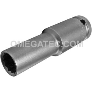 Apex 13MM55-D 13mm 12-Point Extra Long Impact Socket, Thin Wall, 1/2'' Square Drive