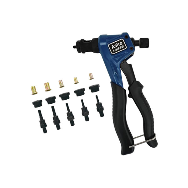 1443B Astro Pneumatic Professional Hand Rivet Nut Kit SAE & Metric W/ Rivet Nuts