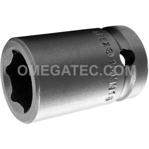 Apex 15MM15 15mm 6-Point Standard Impact Socket, 1/2'' Square Drive