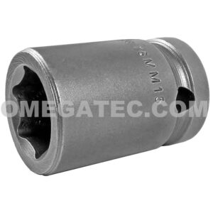 Apex 16MM15 16mm 6-Point Standard Impact Socket, 1/2'' Square Drive
