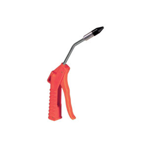 1718 Astro Pneumatic Deluxe 4'' Air Blow Gun - Orange with 1/2'' Removable Rubber Tip