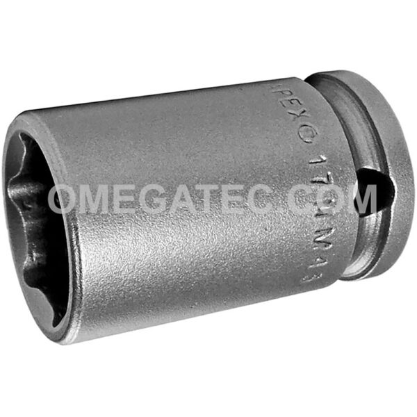 Apex 17MM43 17mm 6-Point Standard Impact Socket, Thin Wall, 3/8'' Square Drive