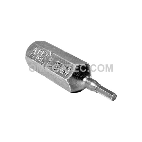 Apex 185-1.5MM 1.5mm Socket Head Metric Insert Bits, 1/4'' Hex Drive