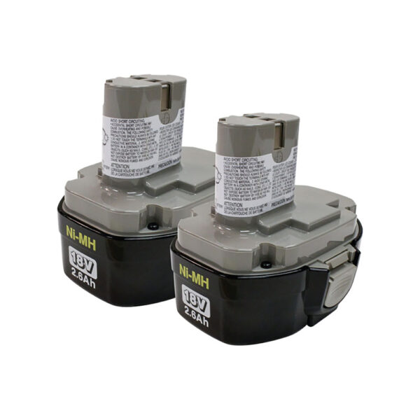 194158-6 Makita 18V Ni-MH 2.6Ah Battery 1834, Pod Style, 2/PK