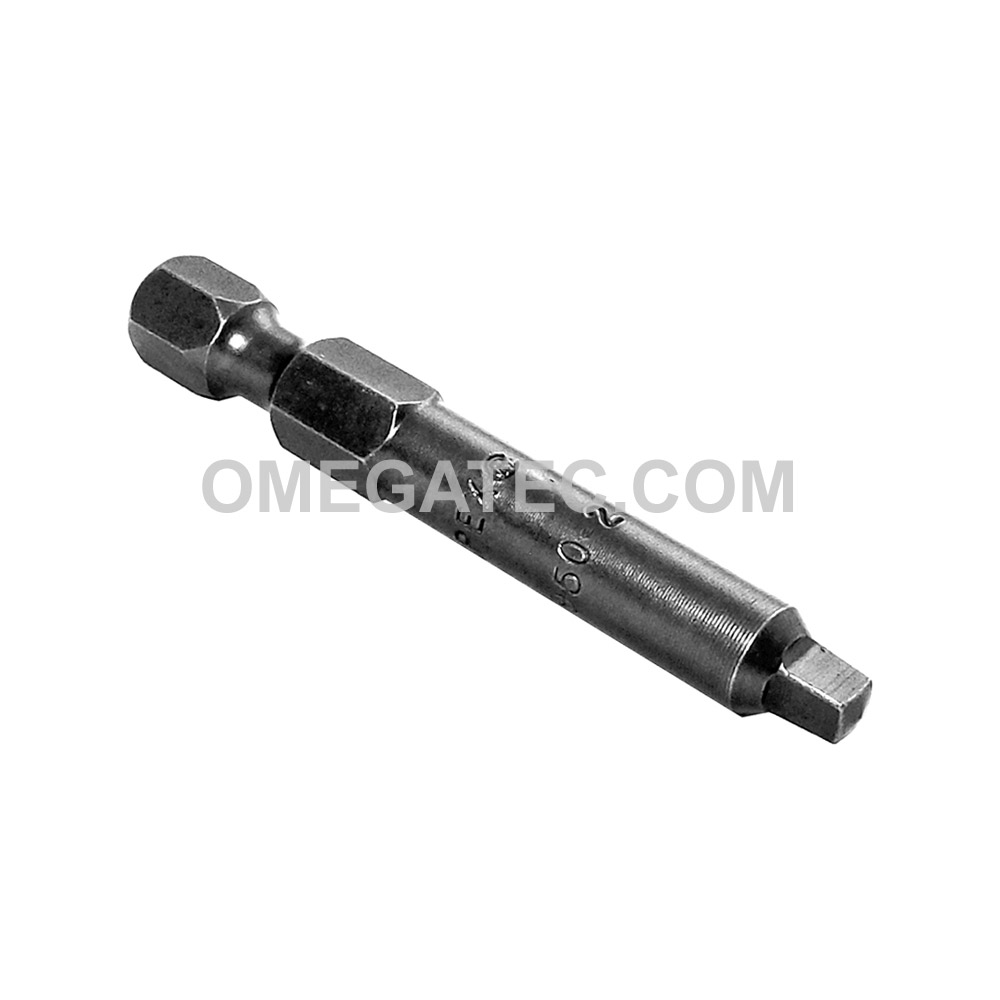 Apex 1/4'' Square Recess Hex Power Drive Bits, Turned Shank