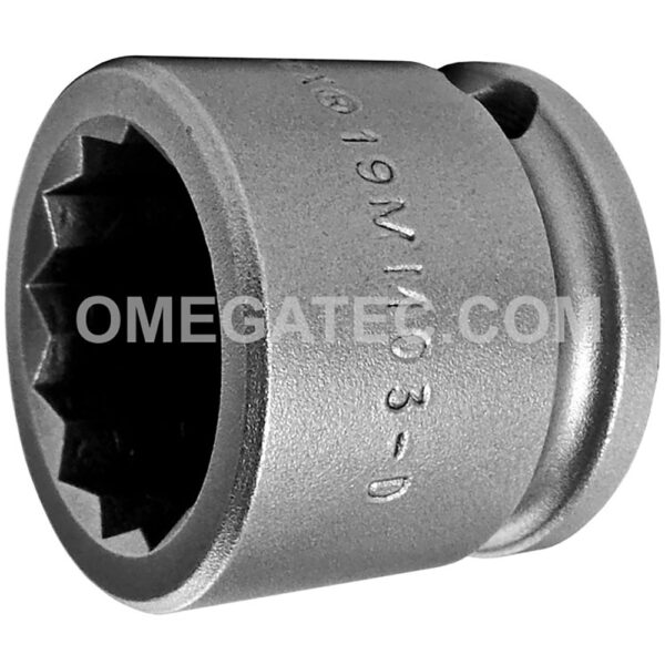Apex 19MM03-D 19mm 12-Point Standard Impact Socket, 3/8'' Square Drive