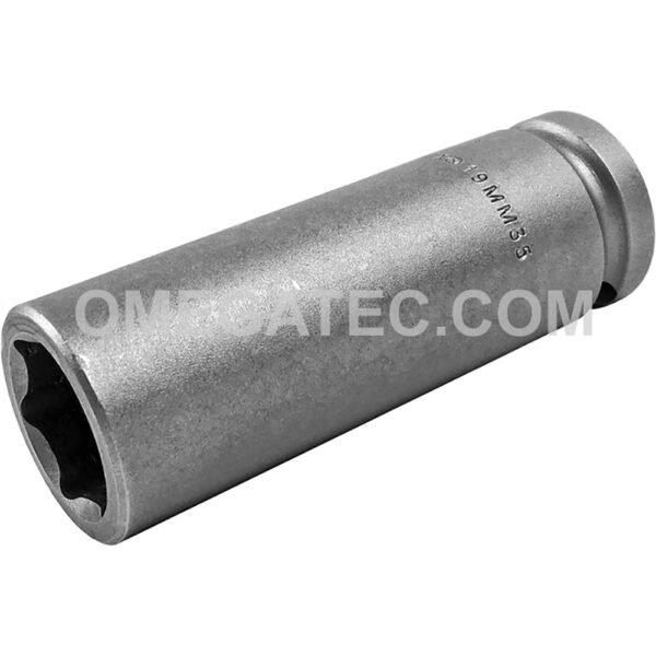 Apex 19MM35 19mm 6-Point Extra Long Impact Socket, 1/2'' Square Drive