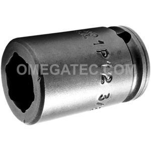 Apex 1P12 3/8'' 6-Point Impact Socket, Magnetic, For Sheet Metal Screw, Self-Drilling And Tapping Screws, 1/4'' Square Drive