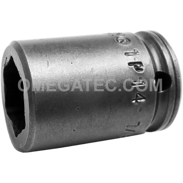 Apex 1P14 7/16'' 6-Point Impact Socket, Magnetic, For Sheet Metal Screw, Self-Drilling And Tapping Screws, 1/4'' Square Drive