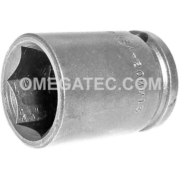 Apex 20MM13 20mm 6-Point Short Impact Socket, 3/8'' Square Drive