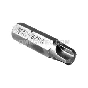 Apex 212-3/8A 3/8'' Torq-Set Insert Bits, 5/16'' Hex Drive