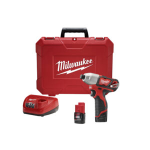 2462-22 Milwaukee M12 1/4'' Hex Impact Driver Kit