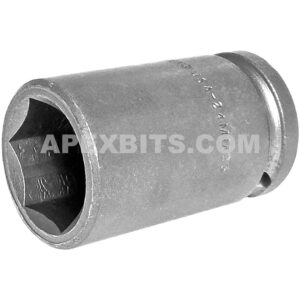 Apex 24MM25 24mm 6-Point Long Impact Socket, 1/2'' Square Drive
