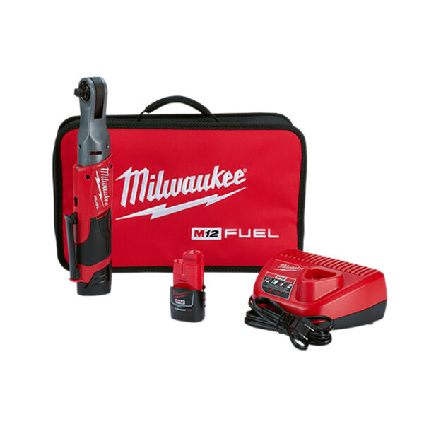 2557-22 Milwaukee M12 FUEL 3/8'' Ratchet 2 Battery Kit