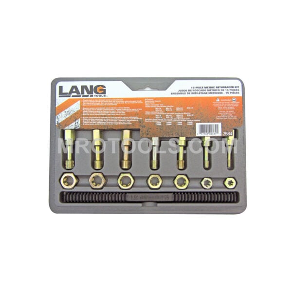 Lang 2584 Metric Thread Restorer 15 Piece Set