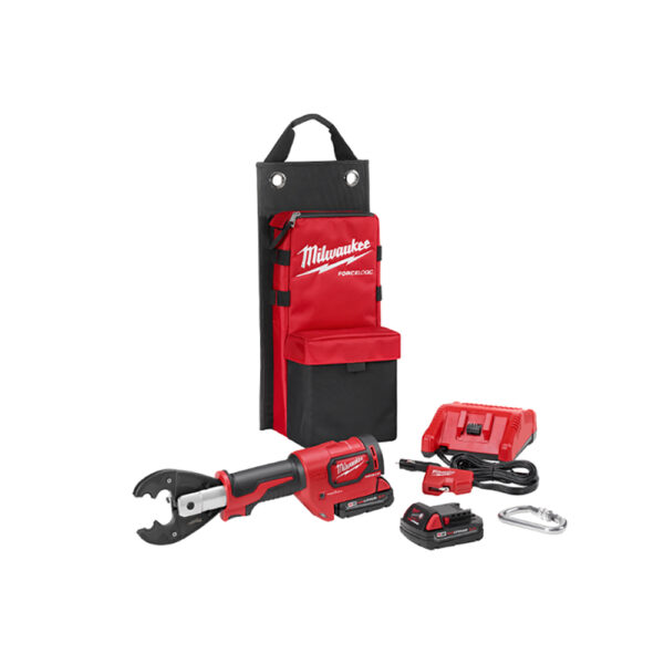 2678-22BG Milwaukee M18FORCE LOGIC 6T Utility Crimper Kit with D3 Grooves and Fixed BG Die