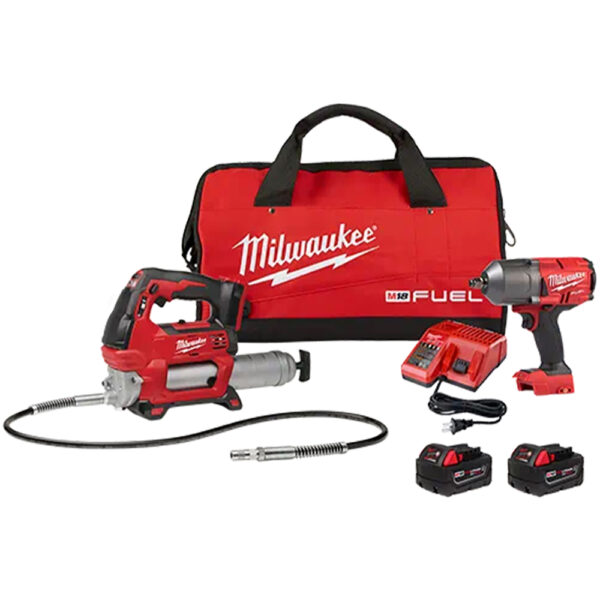 2767-22GR Milwaukee M18 FUEL HTIW w/ Grease Gun Kit