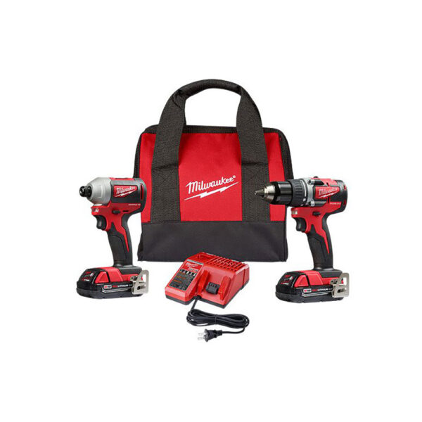 2892-22CT Milwaukee M18 Compact Brushless 2-Tool Combo Kit, Drill Driver/Impact Driver