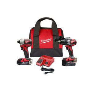 2893-22CX Milwaukee M18 Brushless 2-Tool Combo Kit, Hammer Drill/Impact Driver