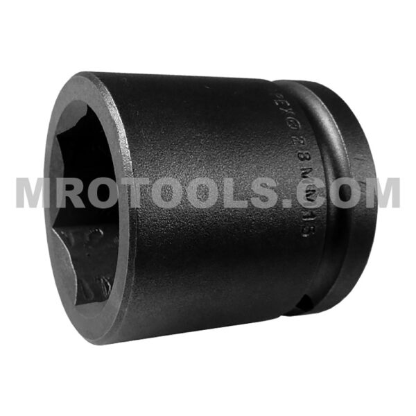 Apex 28MM15 28mm 6-Point Standard Impact Socket, 1/2'' Square Drive